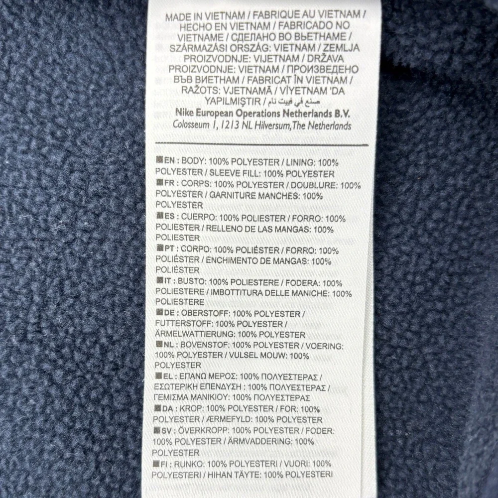 Nike Storm-FIT Jacket Boys XL Navy Fleece Lined Hooded ISL Futbol 645905-451